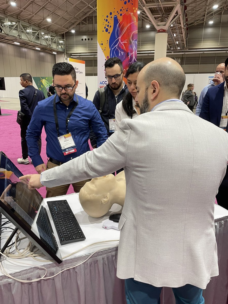 Words fail me! This Critical Care Cardiology Simulation lab @ACCinTouch is incredible! Great teaching from @BalimSenman @SarasVallabhMD @carlosalviar #ACCCriticalCare #ACC23