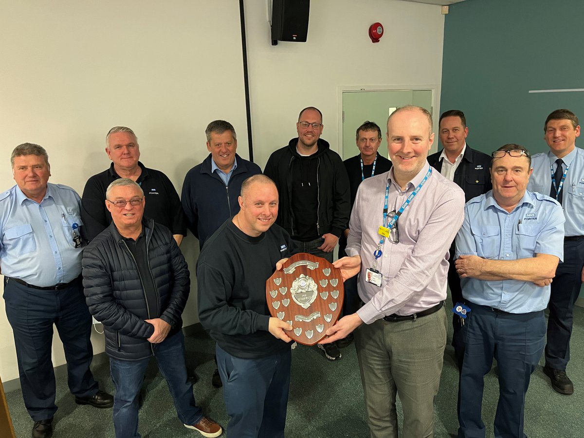 Congratulations to Robbie Graham, @SONHStrust, winner of The Dennis Southern Award during this year's National MyPorter Awards. His manager, Terry Kelly, collected the trophy on his behalf and presented it to Robbie last week alongside his team.
 #MyPorterAwards #HealthcareHeroes