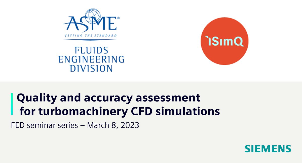 TOlbrechts's tweet photo. ASME webinar, March 8, 11 am ET | Georg Scheuerer from ISimQ GmbH will showcase fast and robust simulations for turbomachinery applications using Simcenter STAR-CCM+.

⬇️ Register now to find out more.

https://t.co/sZu4Iudo5O

#Simcenter #TurboMachinery #CFD #Xcelerator #Siemens https://t.co/ToL3gix7g8