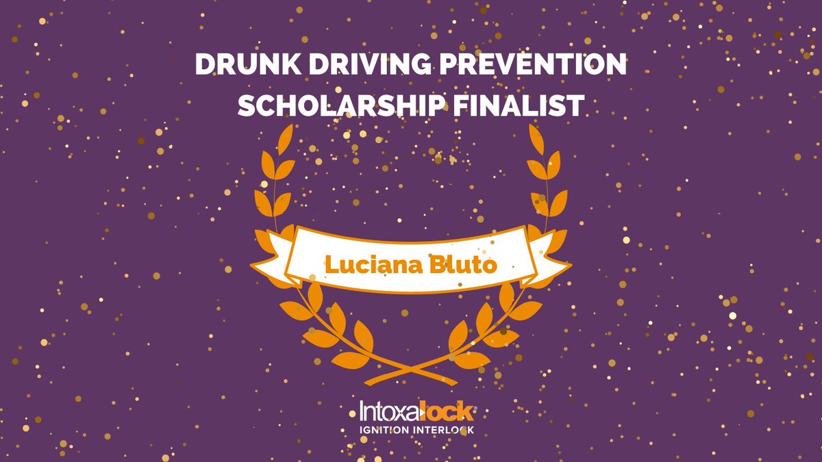 Intoxalock's tweet image. The wait is finally over! We&apos;re featuring the top 5 #scholarship finalists! Thank you to all who applied, and a special thank you to our partners at @SADDnation for helping us choose a winner!

Give it up for #5, Luciana Bluto from Westfield High School: ow.ly/cYWZ50N0PIh