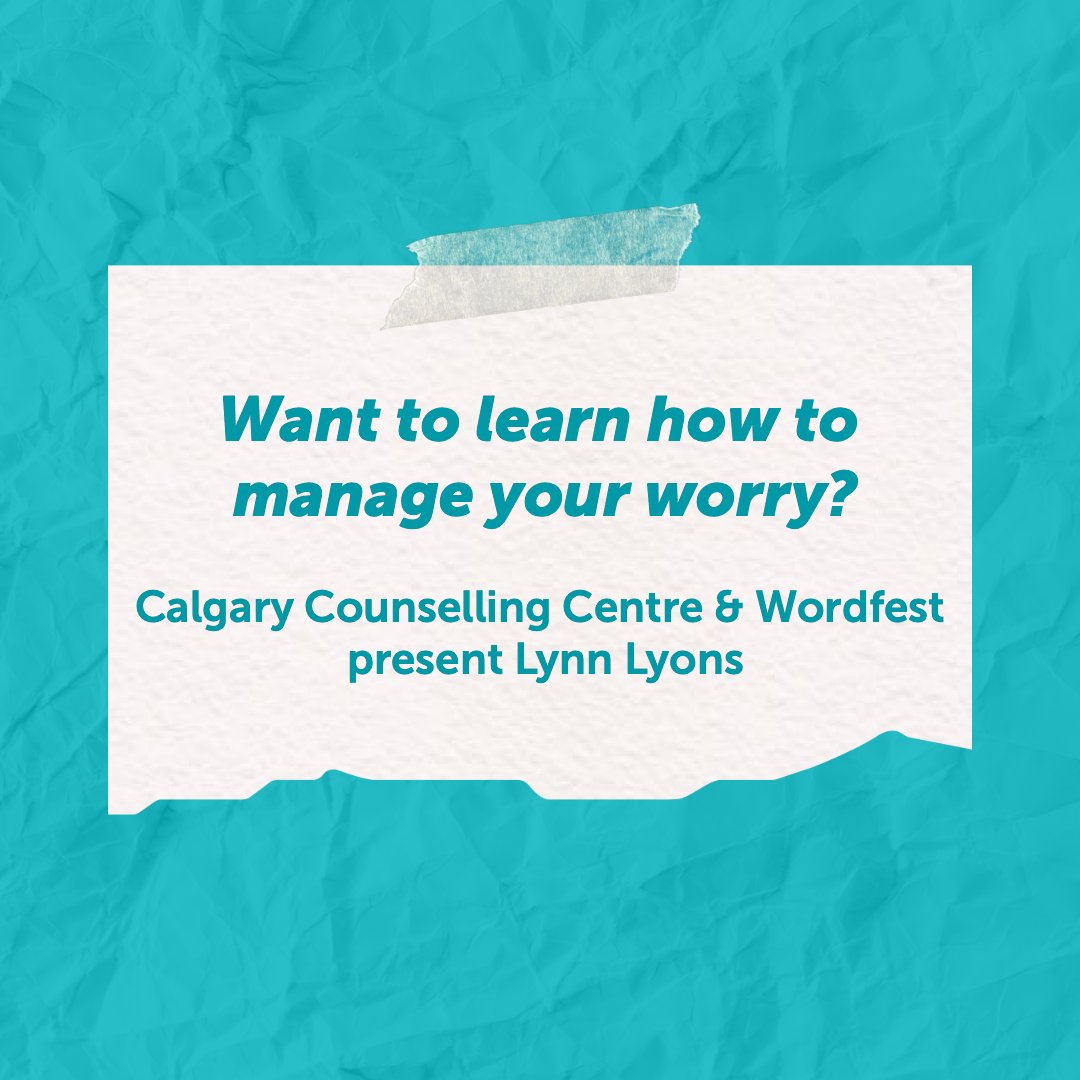 Want to learn how to manage your worry?
Today is the last chance to register for the live stream presentation of <a href="/LynnLyonsMSW/">Lynn Lyons</a> new book about handling anxiety: 
Tomorrow at 7 p.m. Link:   showpass.com/calgary-counse…
<a href="/WordfestTweets/">Wordfest</a>