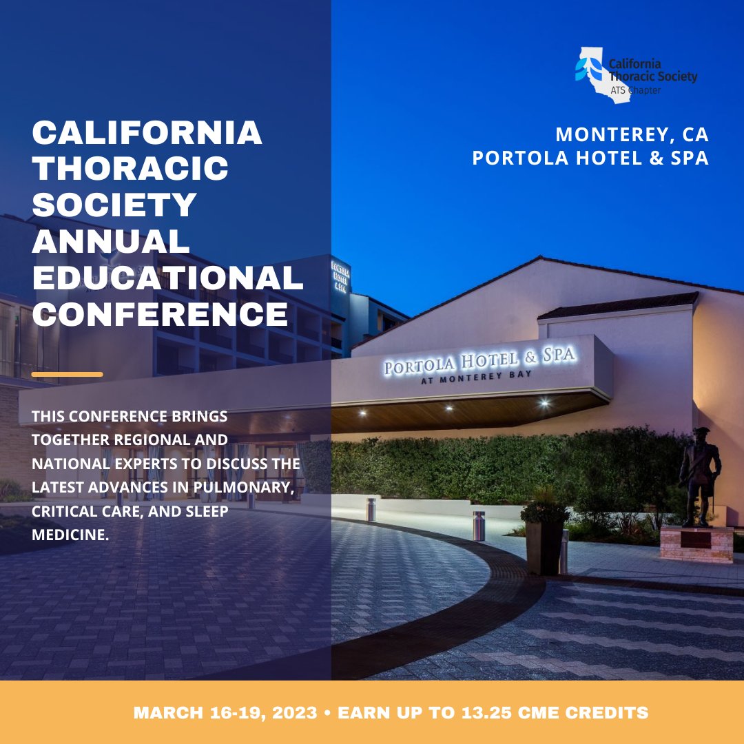 CalThoracic's tweet photo. Will we be seeing you next week in Monterey? Register here 👉🏼 https://t.co/H358fjTI01 https://t.co/VcxURPbgPN