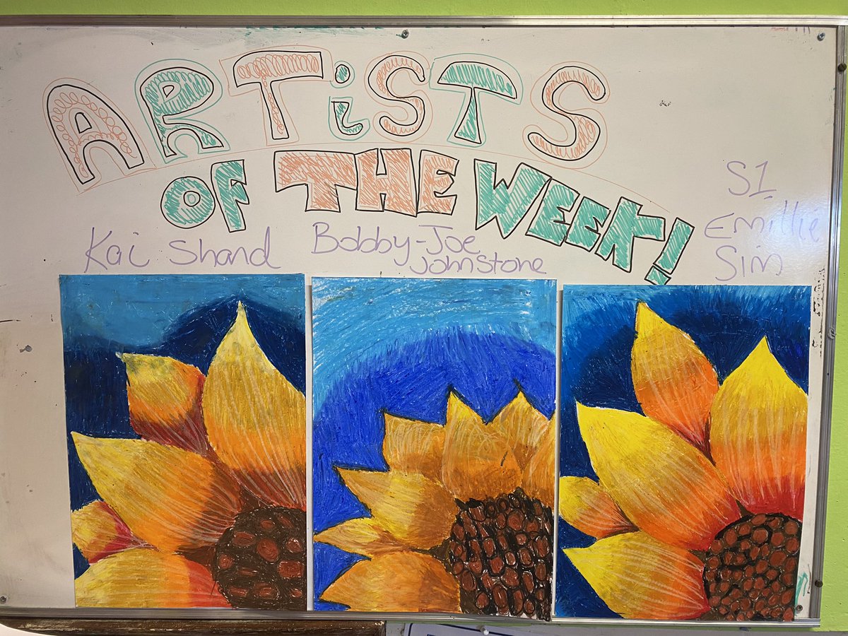 🌟🌟 artists of the week 🌟🌟

<a href="/northfieldaca/">Northfield Academy</a> Well done to my S1 class for their fantastic oil pastel 🌻 drawings!
