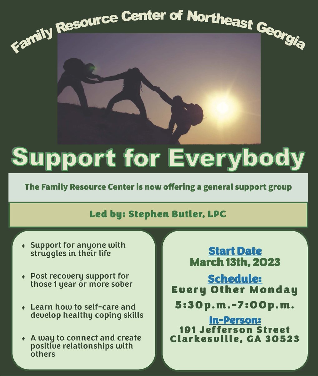 Check out our new upcoming support group for EVERYONE. We all need help sometimes - FRC is hosting a space for all community members. No matter what concerns you're facing, let's support one another!

Register Here:
forms.office.com/r/YsCYKMAgVw