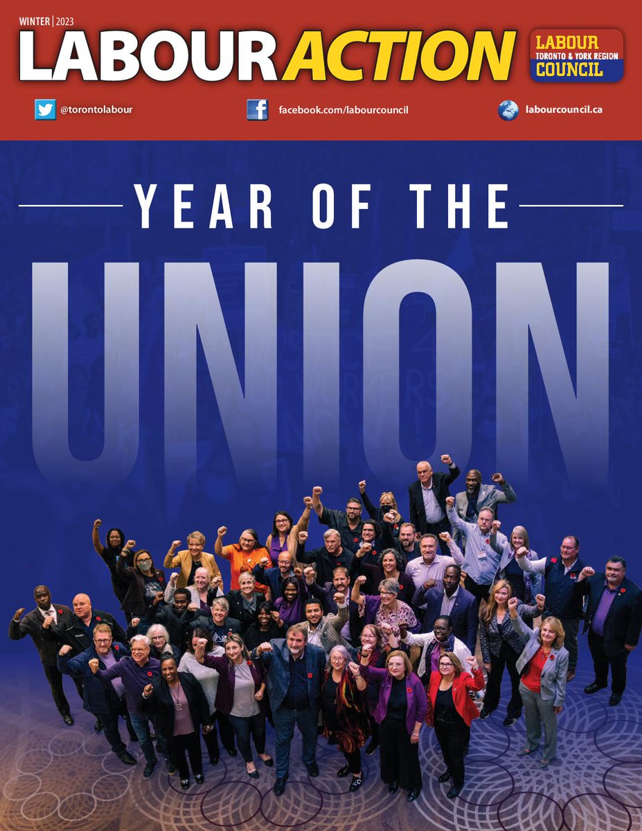 Get the latest on Toronto's municipal affairs - election outcome, 2023 budget &amp; upcoming mayoral by-election on Jun 26! This must-read Labour Action covers the healthcare crisis, housing, greenbelt issues &amp; more. 📢A call to union solidarity, read it at labourcouncil.ca/la_winter_2023…