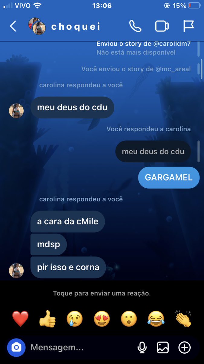 aqui falando da carol morico e camile dias