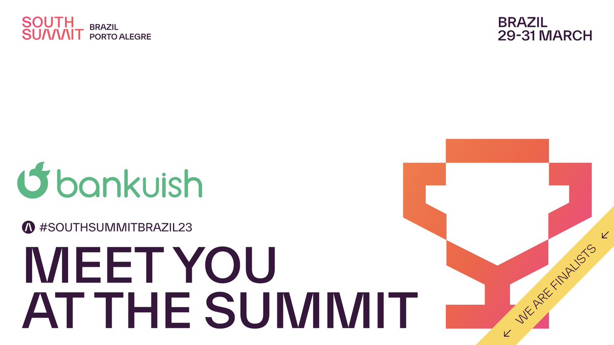 Bankuish (@bankuish_) on Twitter photo Excited to share that we will be at <a href="/southsummitbr/">South Summit Brazil</a> 2023 as finalists.
Swing by the stage to hear more about the forefront of financial inclusion of gig workers in Brazil 🚀
#SouthSummitBrazil23 #ShapeTheFuture Excited to share that we will be at <a href="/southsummitbr/">South Summit Brazil</a> 2023 as finalists.
Swing by the stage to hear more about the forefront of financial inclusion of gig workers in Brazil 🚀
#SouthSummitBrazil23 #ShapeTheFuture