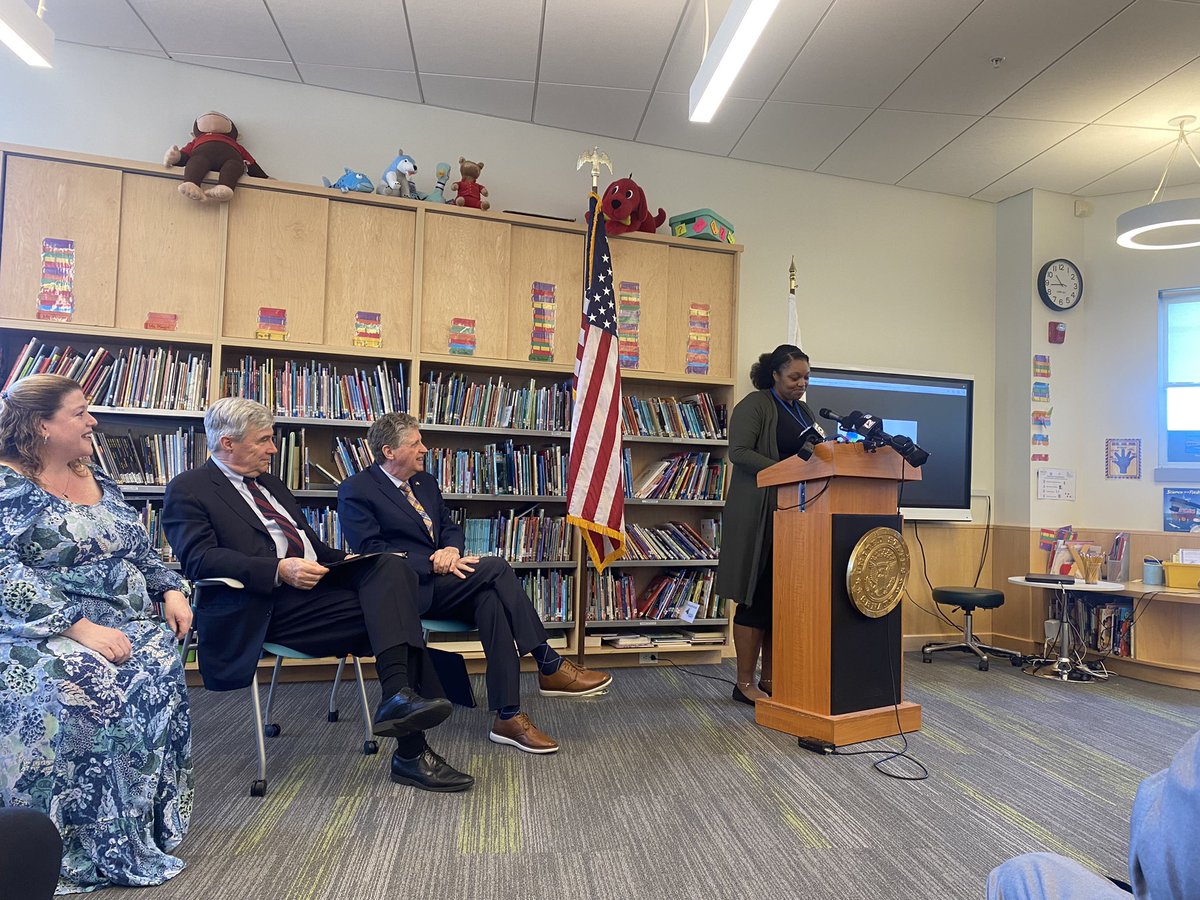 Happy to be chatting #childcare this morning with <a href="/SenWhitehouse/">Sheldon Whitehouse</a> <a href="/GovDanMcKee/">Governor Dan McKee</a>. Invest in child care and early ed and invest in the child care workforce.