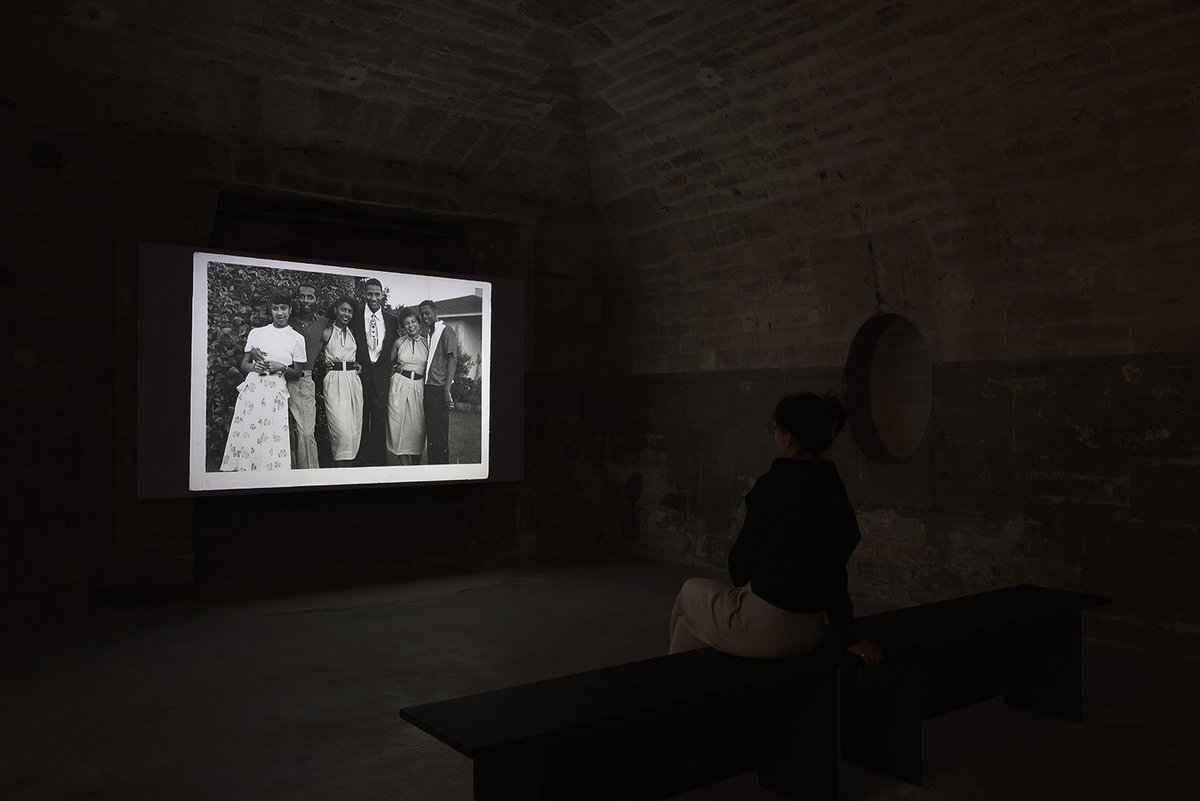 MarianGoodman's tweet photo. #RobinCosteLewis’ poetry was incorporated as her recorded voice in “Intimacy”—a single-channel video and sound installation, first presented at the Galerie Marian Goodman in Paris last year, and soon to be exhibited again in our New York gallery in May 2023. https://t.co/CjOGB5CMKN