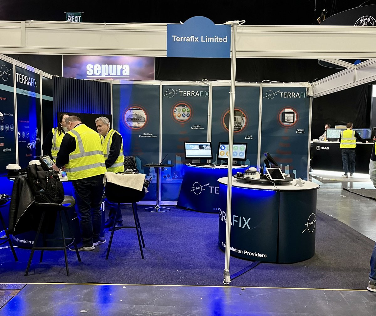 Setting up for BAPCO 2023 we will be here for the next couple of days, come along and say hello 👋 #exhibition #communications #electronics #missioncritical #
