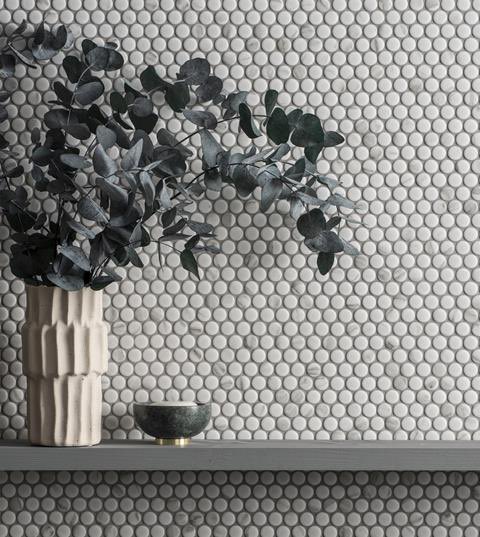 🤍 NEW Carrara mosaics 🤍 #mosaictiles #hexagonmosaic #circlemosaic #walltiles #bathroomtiles #bathroominspo #kitchentiles #kitcheninspo #marbleeffect #originalstyle @OriginalStyleUK