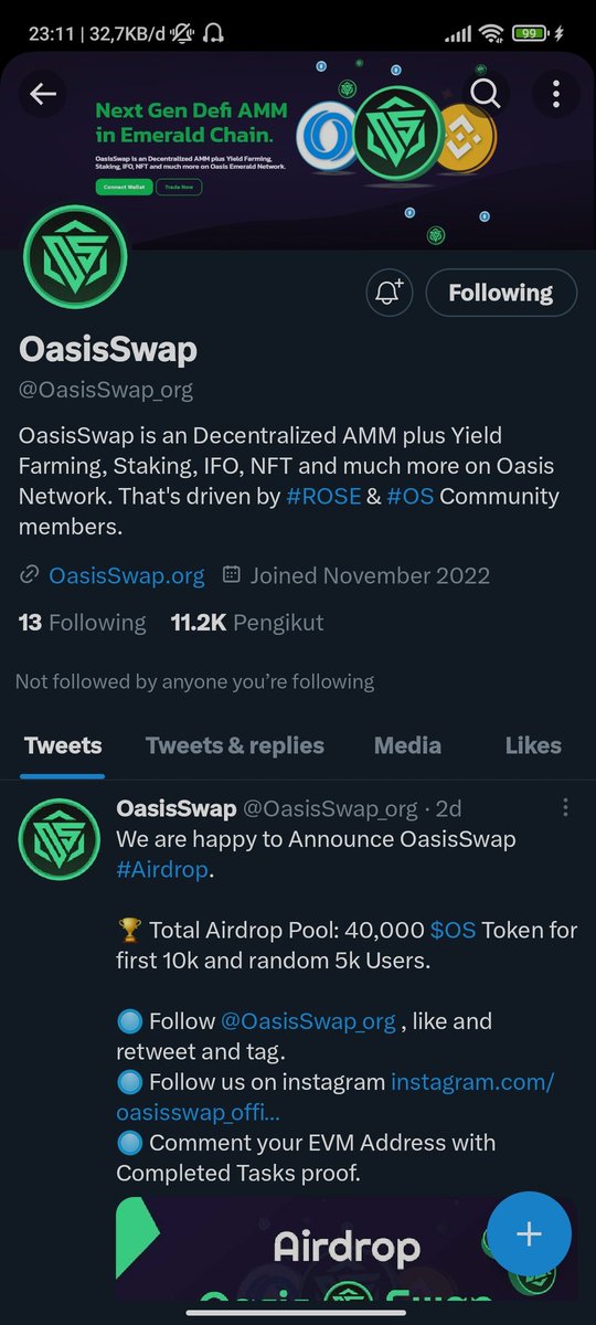 Thenextlev1's tweet photo. @OasisSwap_org Here we go!
@coinbaseusdt 
@Riskisyah11 
@Frankie53058689 

0x28C265178D3B237F5dFADFE0112f352fe9A5da77 https://t.co/E6UZb49v87