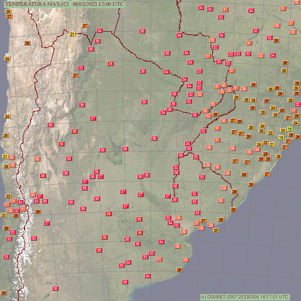 extremetemps's tweet photo. Argentina is boiling:
Yesterday temperatures between 35C and 39C were widespread in the North but also in Central areas and down to the Patagonia.
Rosario broke its March record again with 37.4C with more scorching heat expected for nearly 10 days and more records coming. https://t.co/NqeH2yqFTd