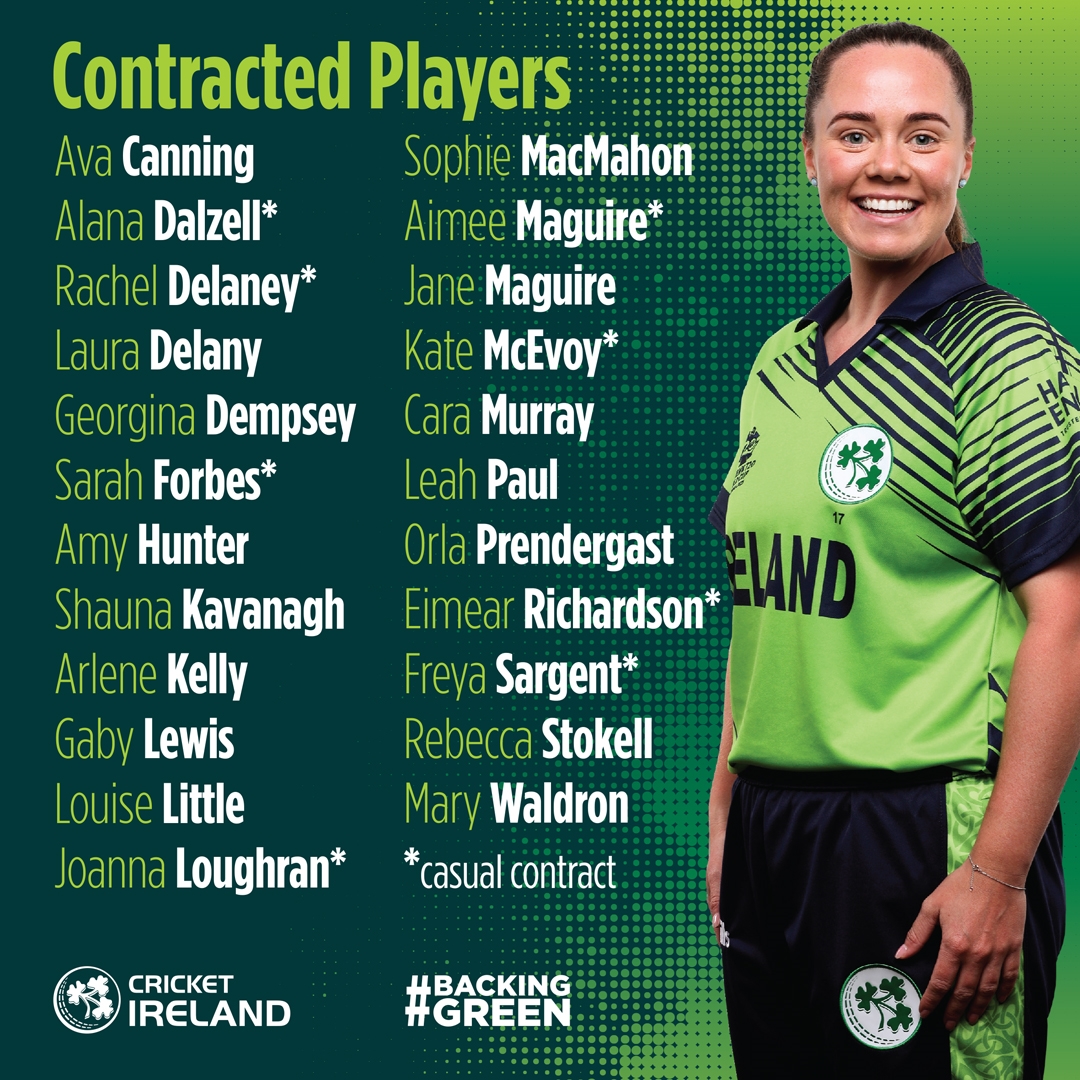 📝 2023 WOMEN'S CENTRAL CONTRACTS ANNOUNCED

23 players awarded across full-time, educational and casual.

The full story ➡️ bit.ly/3YjoC88

#BackingGreen  ☘️🏏