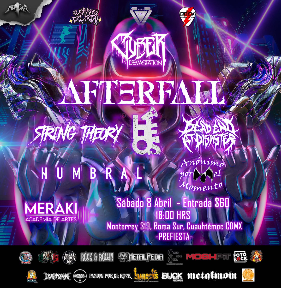Se aproxima la pre fiesta del #CyberDevastation, con Afterfall, String ...