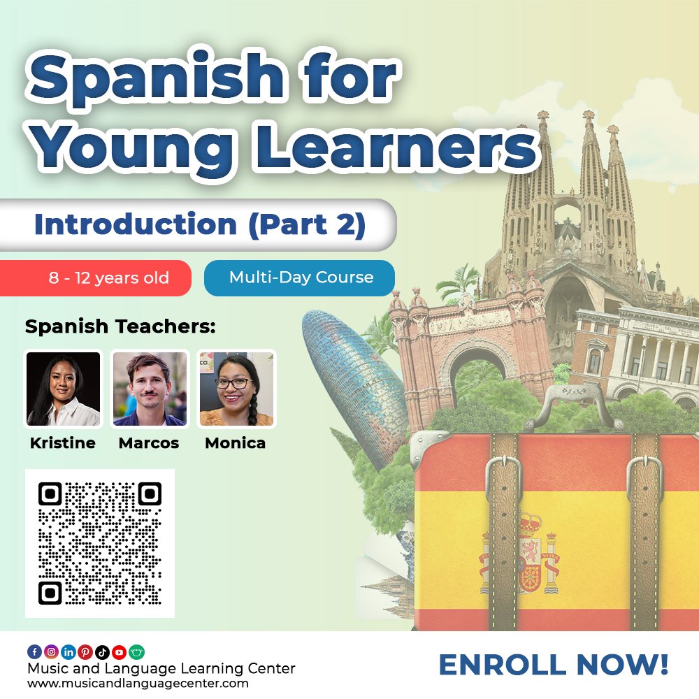 ¡Hola amigos! Ready for the next level of Spanish for Young Learners?... bit.ly/3ESrmSP musicandlanguagecenter.com
#SpanishForKids #LanguageLearningMadeFun #LearnSpanish #SpanishClass #SpanishLearning #MusicAndLanguageLearning #MLLC #JoinTheFun #SpanishIntroductionPart2