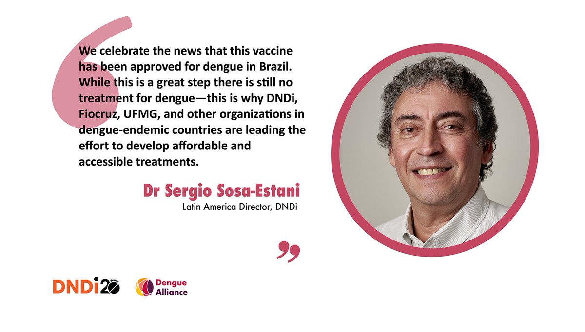 A new vaccine for #dengue was approved last week in Brazil. We welcome this announcement, but treatments are still needed for people affected by this neglected disease. Despite 390 million infections per year worldwide, there are no specific drug to treat dengue.