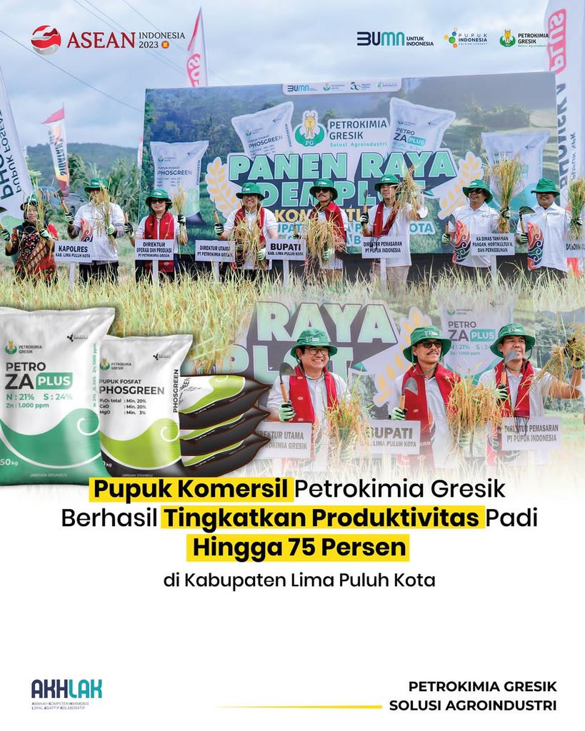 Bumn_Kdi_Rapi's tweet photo. Hai #SobatBUMN
Petrokimia Gresik terus berusaha memberikan solusi terbaik lohh Sahabat 😀

Solusi melalui produk pupuk yang kami hadirkan ini merupakan alternatif substitusi bagi petani yang membutuhkan produk ZA, SP-36 dan Petroganik ya

#PetrokimiaGresik #solusiagroindustri https://t.co/ReEHXQi4pq