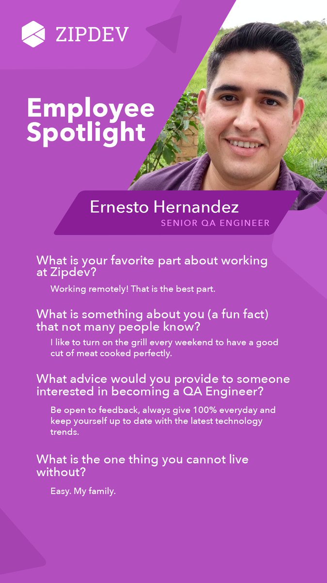 zipdev's tweet photo. Once again it is time to shine a light on our talented superstars at Zipdev! Meet two of our rockstar team members, Ernesto Hernandez and Florencia Marquez, who are making our clients lives easier by the minute because of their attention to detail.
#Zipdev #RemoteWork #LatAm https://t.co/bXeHEhpbBE