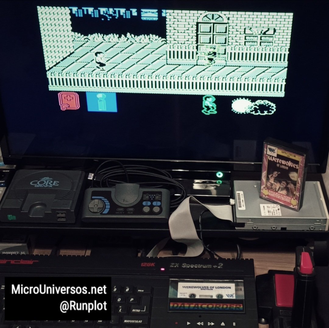 Runplot's tweet photo. Prefieres las pelis de hombres lobo o #videojuegos como este muy bien ambientado #WerewolvesOfLondon para #ZXSpectrum distribuido aquí gracias a #SeleccionMastertronic de #DroSoft ??? 
#retrogaming #retrogames #gaming #retrogamer #Nostalgia #80s #90s https://t.co/zRRkdkqtXm