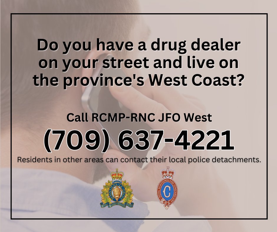 Do you have a drug dealer on your street? Give us a call! rcmp-grc.ca/123457