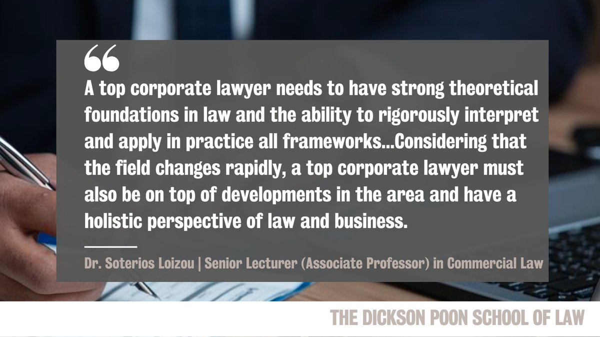 The @llmguide explores how LL.M. programmes can give lawyers the skills they need to move into, or advance in the sector. 

Director of International Corporate and Commercial Law LLM, Dr. Soterios Loizou shares his thoughts on the subject.

Read: llm-guide.com/articles/llm-p…

#law