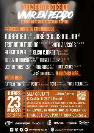 Concierto Benéfico "Vivir en Pecado" en Madrid. Mohamed, José Carlos Molina, Fernando Madina, Elisa C.Martin...