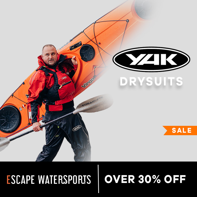 This is your chance to grab a Yak drysuit at over 30% off!

Free shipping &amp; free returns when you shop at Escape Watersports 🚛