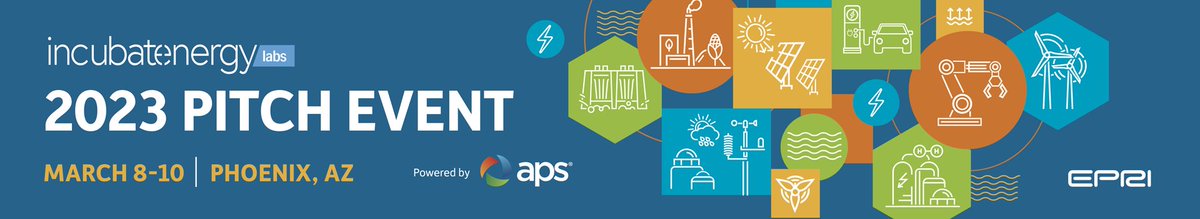 <a href="/EPRINews/">EPRI</a> congratulates the 24 finalists in the 2023 <a href="/incubatenergy/">Incubatenergy® Labs</a> Pitch Day event March 8-11 hosted by <a href="/apsFYI/">APS</a>: Adena Power, ALD Technical Solutions, <a href="/boxpowersystems/">BoxPower</a>, <a href="/ChargeLink/">ChargeLink</a>, CRWN. ai, <a href="/ExodigoAI/">Exodigo</a>, Feedback Solutions Inc., <a href="/GridwareInc/">Gridware</a>... (continued)