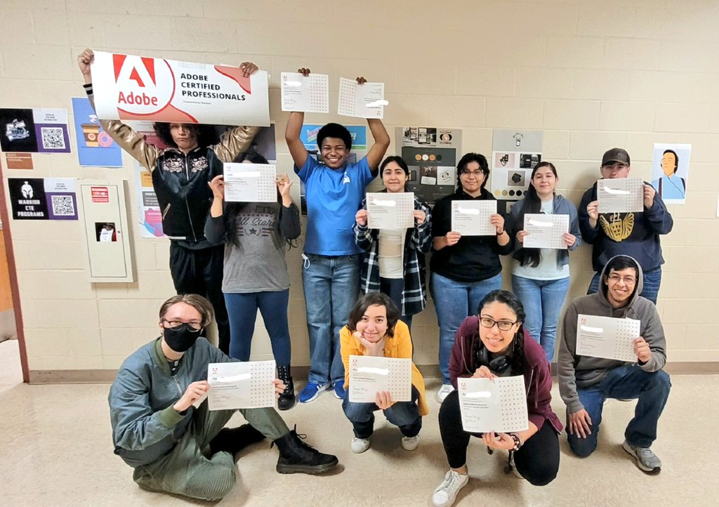 WHS_Animation's tweet image. Congratulations Animation 2 students on becoming Adobe Certified Professionals! 🥳🎊🙌
#warriornation #futureanimators #NISDsuperiorCTE #acacertified #adobeanimate #adobecreativesuites