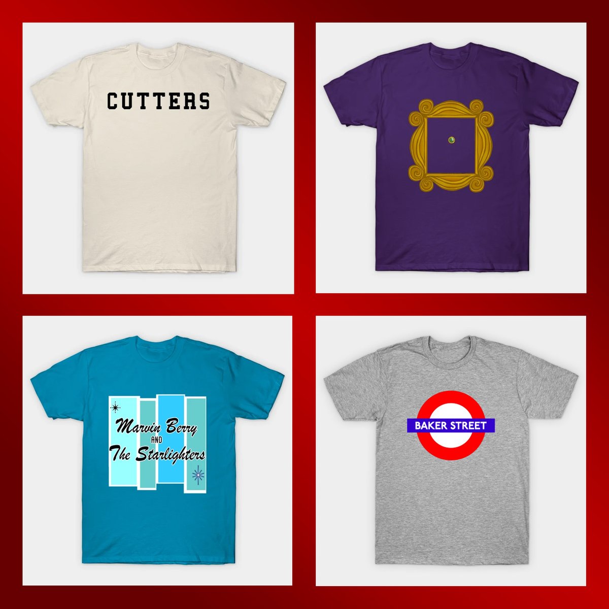 We're A Mom+Pop Graphic Design Shop That Sure Could Use Your Support! #SmallBusiness #ShopSmall #Cutters #BreakingAway #Friends #NewYorkCity #MarvinBerry #BackToTheFuture #BakerStreet #Sherlock teepublic.com/user/vandalay-…