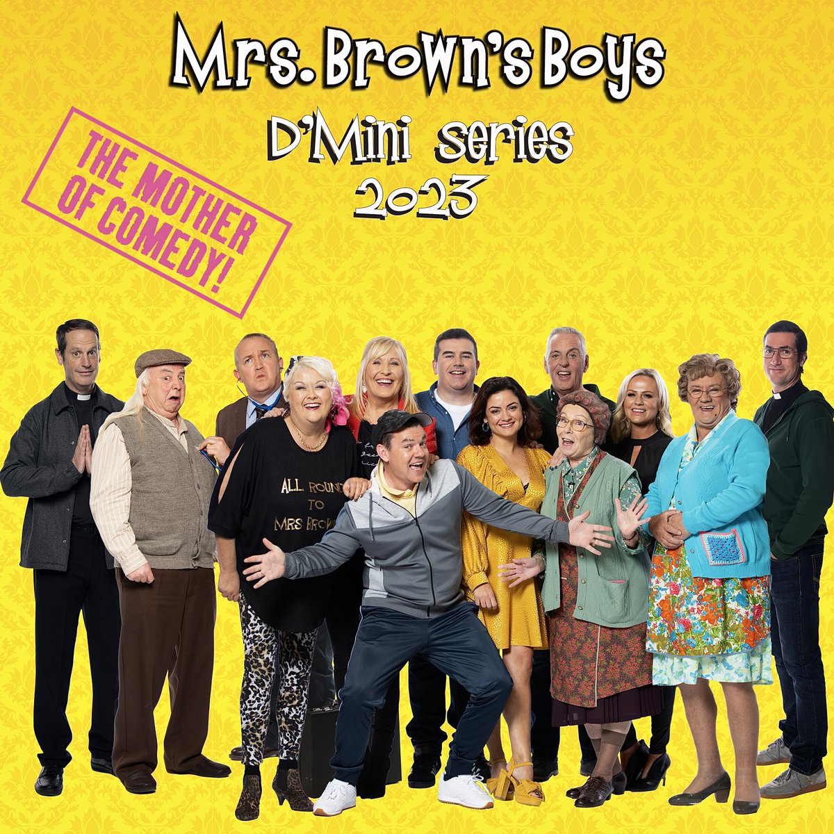 MrsBrownsBoys's tweet image. Delighted to announce after years of been asked when will we make another series, we are going to make a mini series of 4 episodes this April we couldn’t be more excited, more info will follow as soon as we have it ❤️ #bbcone #rteone #mrsbrownsboys #dminiseries @bbccomedy