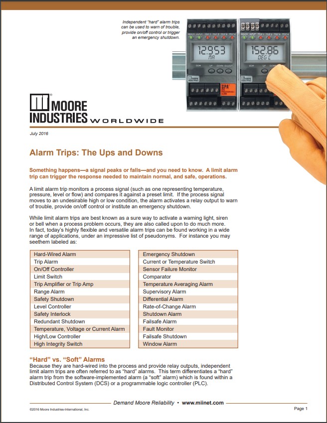 MII_Worldwide's tweet image. Check out our Alarm Trips white paper, we will cover how to use alarm trips to monitor a process and activate a warning or shutdown in the event of an undesirable high or low process condition. #AlarmTrips #LogicSolver hubs.li/Q01D8Ytn0