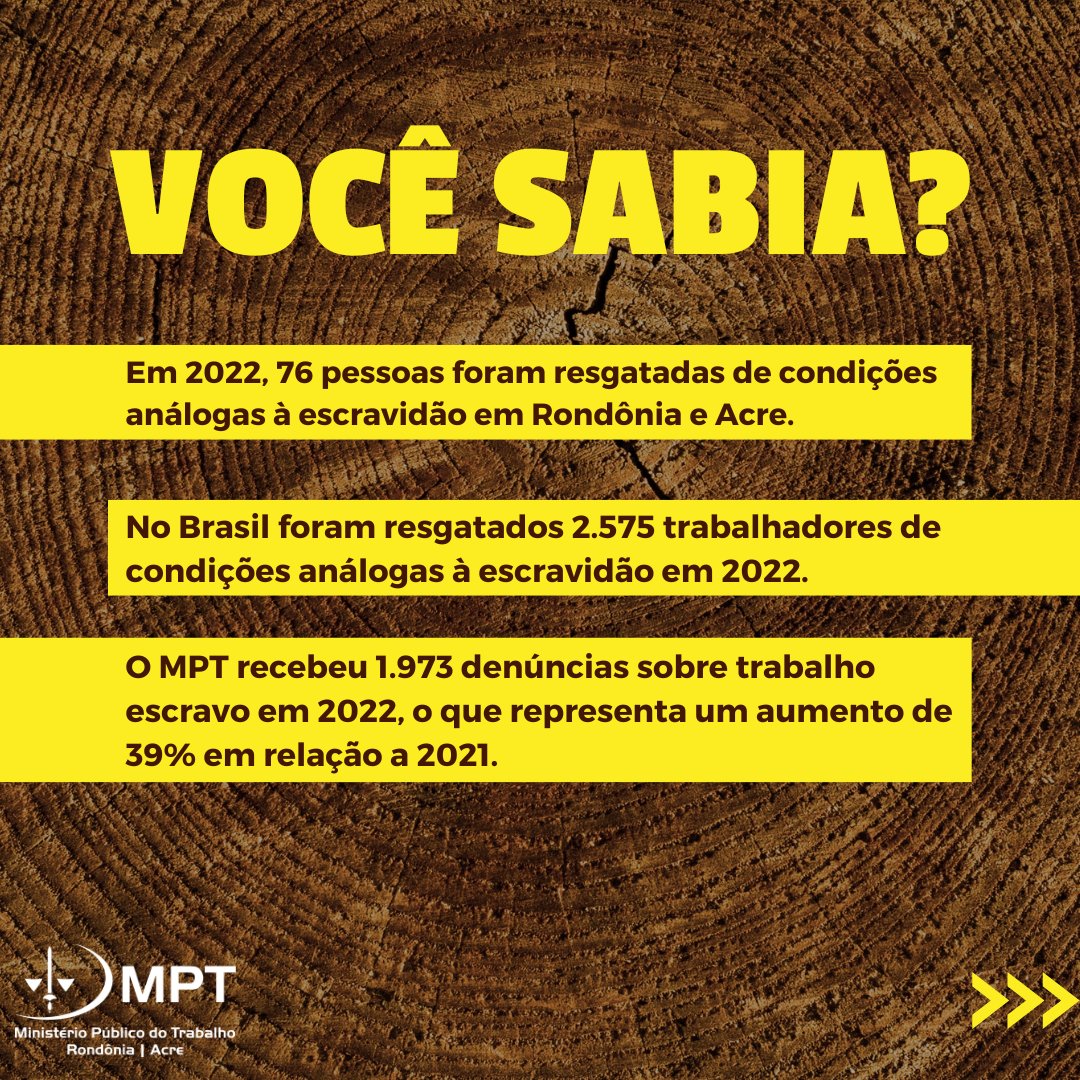 MPTROAC's tweet photo. MPT em Rondônia e Acre promove a Semana Regional de Mobilização e Articulação para Enfrentamento de Trabalho Escravo e Tráfico de Pessoas, de 8 a 10 de março.

https://t.co/fvTTGdGZiP https://t.co/ZU5exM3kyq