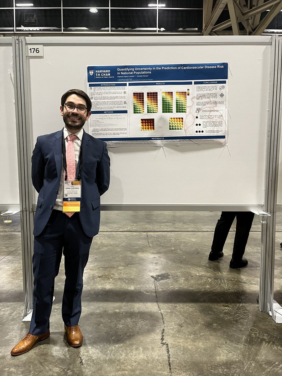 AlexRanaC's tweet photo. Mind-blown after #ACC23!🫀Presenting my research on quantifying uncertainty in CVD risk prediction was a personal highlight, and I'm grateful to have connected with so many brilliant minds who continue to inspire me.

#cardiology #ACCDiversity #futureofcardiology #cardiotweeter https://t.co/CeihUZWdNH