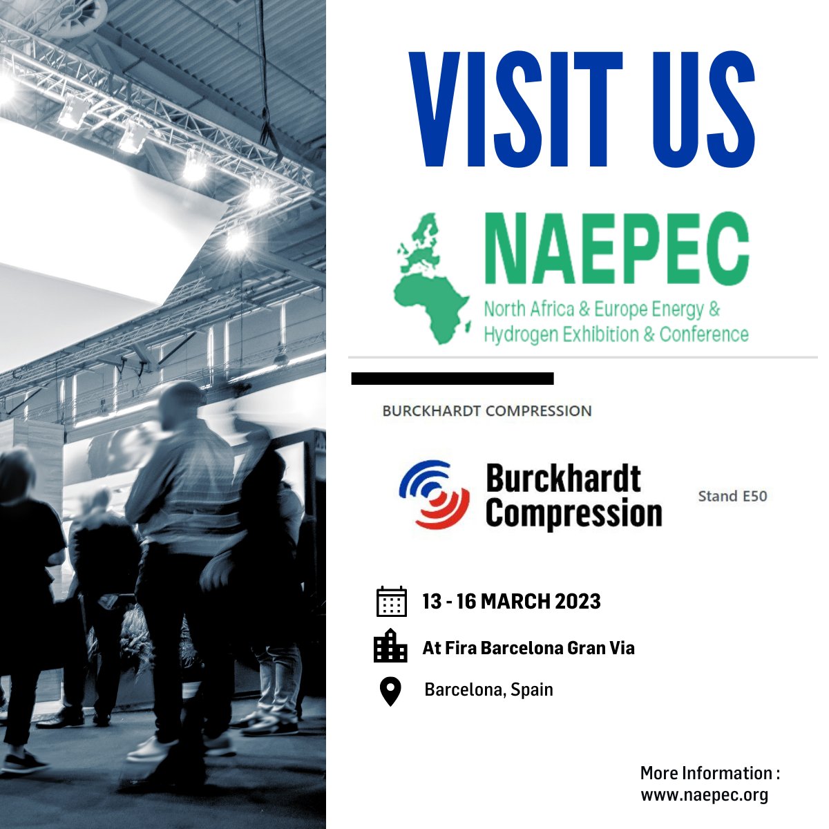 BurckhardtCompr's tweet photo. Together with our Algerian agent, we are exhibiting next week from March 13 - 16, at the #NAEPEC 2023. Register now and visit us at our booth no. E50 to learn more about our #compression solutions for a #sustainable #energy future.

We are looking forward to meeting you! https://t.co/Zd8k5biXbI