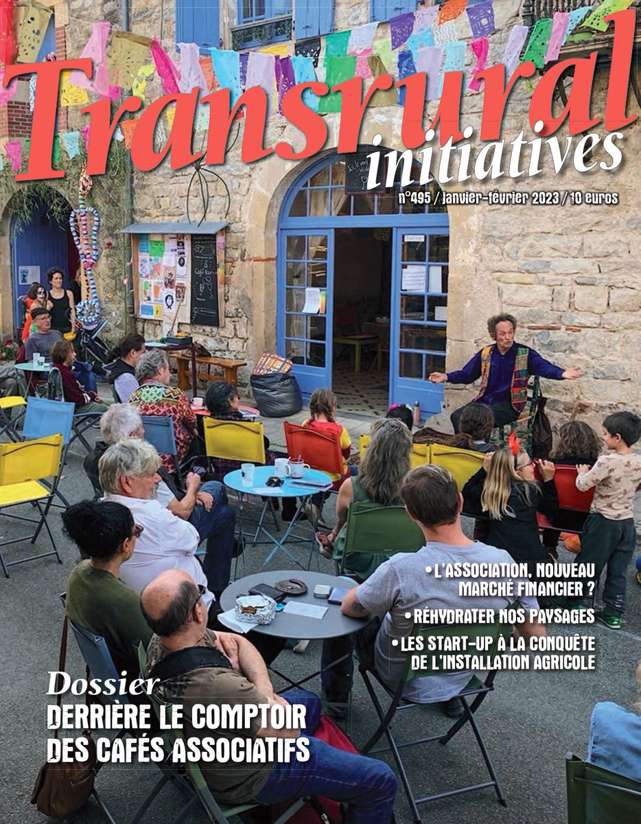 [NOUVEAU NUMERO] Pour le n°495, Transrural passe derrière le comptoir des cafés associatifs dans un dossier réalisé avec le Réseau des cafés culturels associatifs ! Plus d'infos et commande : transrural-initiatives.org/2023/02/cafes-…