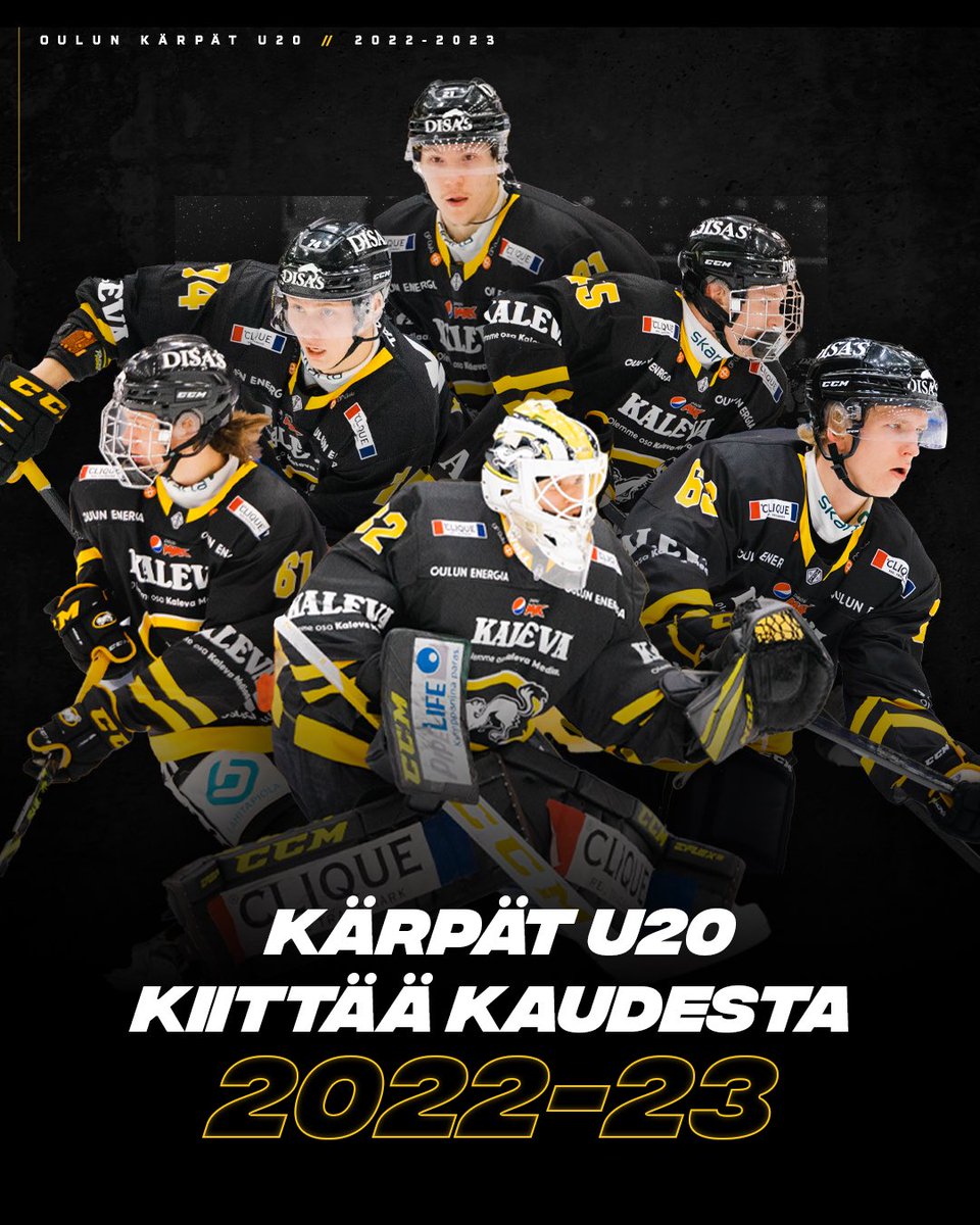 karpatu20's tweet photo. Kilpailu pudotuspelipaikasta äityi äärimmäisen tiukaksi, mutta tällä kertaa kausi päättyi ylempään jatkosarjaan. Kärpät U20 haluaa kiittää kaikkia kauden varrella mukana olleita tuesta❣️

Nyt vedetään hetki happea, minkä jälkeen aletaan rakentamaan uutta tarinaa 💛🖤

#KärpätU20 https://t.co/Srtkv3aSvd