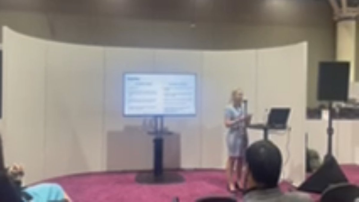 The pic is blurry, but I can assure you it’s her! <a href="/juliarobynjames/">Julia R. James</a> presenting her research on outpatient enoxaparin bridging of HM3 devices at #ACC2023 <a href="/unc_cards_rx/">UNCMC PGY2 Cardiology Pharmacy Residency</a> <a href="/uncrxresidency/">UNC Med Center Pharmacy Residency Programs</a> <a href="/ArwaOmary/">Arwa Omary</a>