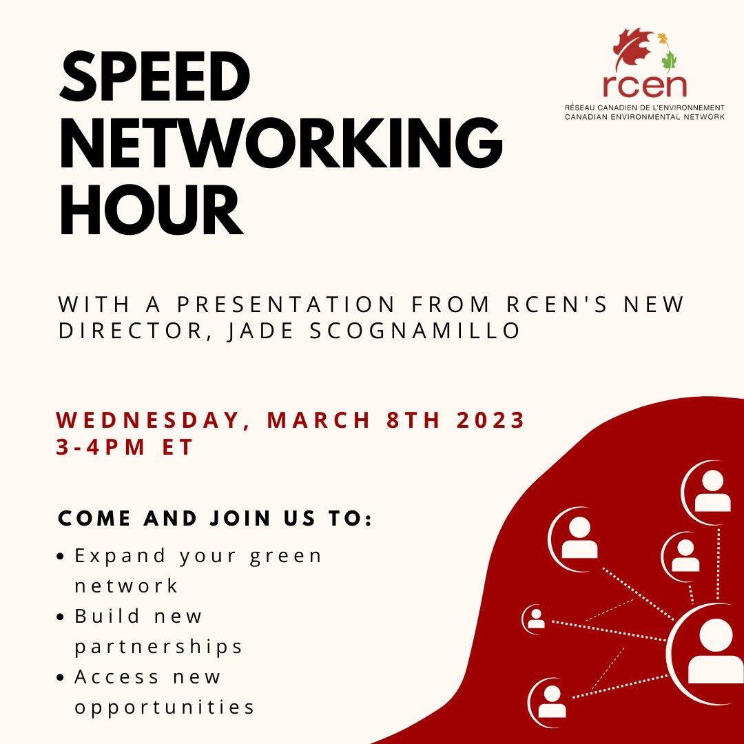 There are many benefits, both professional and personal, to networking!
⁠
This Wednesday at 3pm ET, we will be hosting a virtual RCEN speed-networking hour. Save the date and register using the link in our bio 🔗⁠
⁠
#virtualnetworking #networking #environment