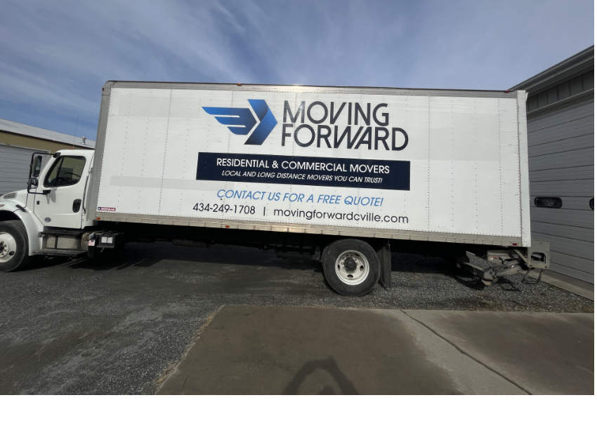 Moving Forward Cville gets graphics update to their fleet of moving trucks