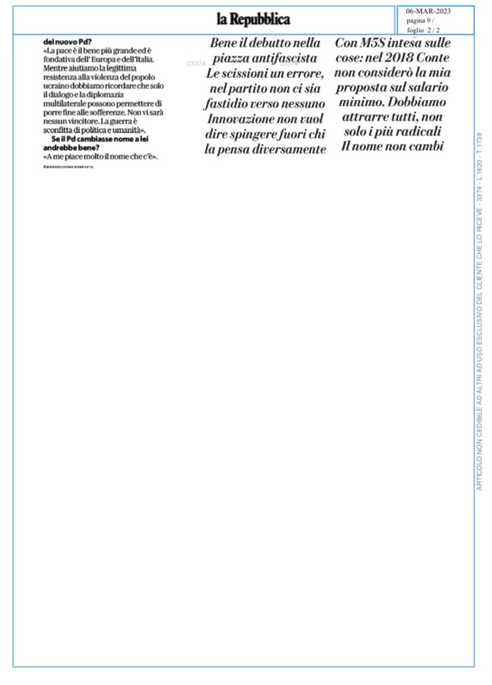 La mia intervista di oggi a Repubblica sul <a href="/pdnetwork/">Partito Democratico 🇮🇹 🇪🇺</a> sulla sinistra, su come essere ancora un partito ampio, accogliente e dove convivono sensibilità diverse