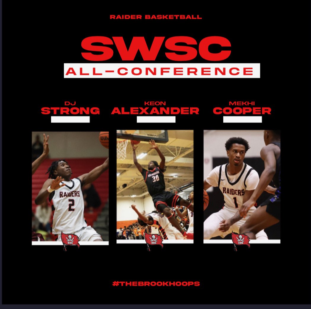 brookhoops's tweet photo. Proud to announce our 3 All-Conference Selections.  Mekhi Cooper, Keon Alexander and DJ Strong!  We are proud of you!  #Raiders https://t.co/oSVyRzkMFt