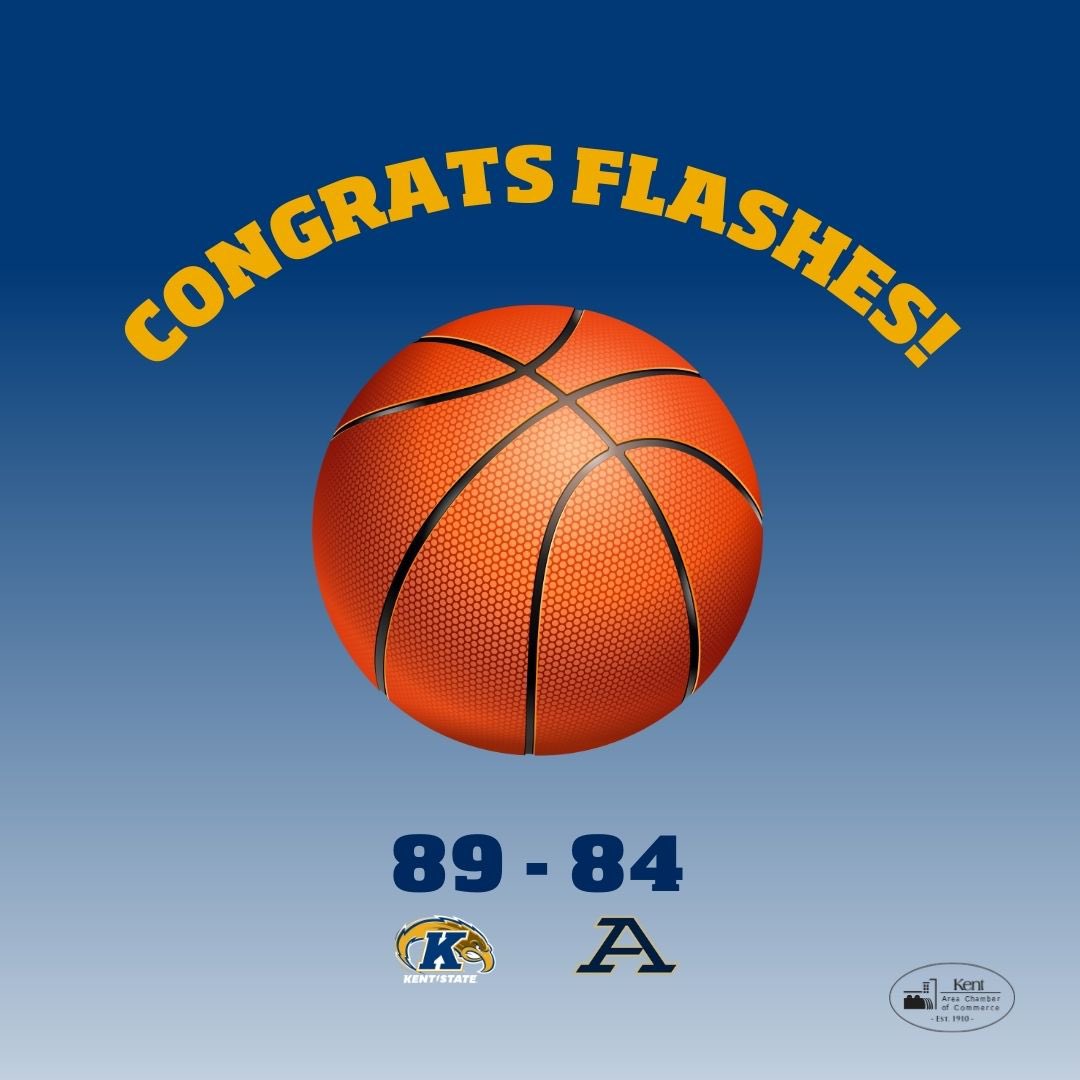 Congratulations to the Kent State Men's Basketball team for winning against the Akron Zips last Friday! The Golden Flashes were undefeated at home this season! 💙⚡️