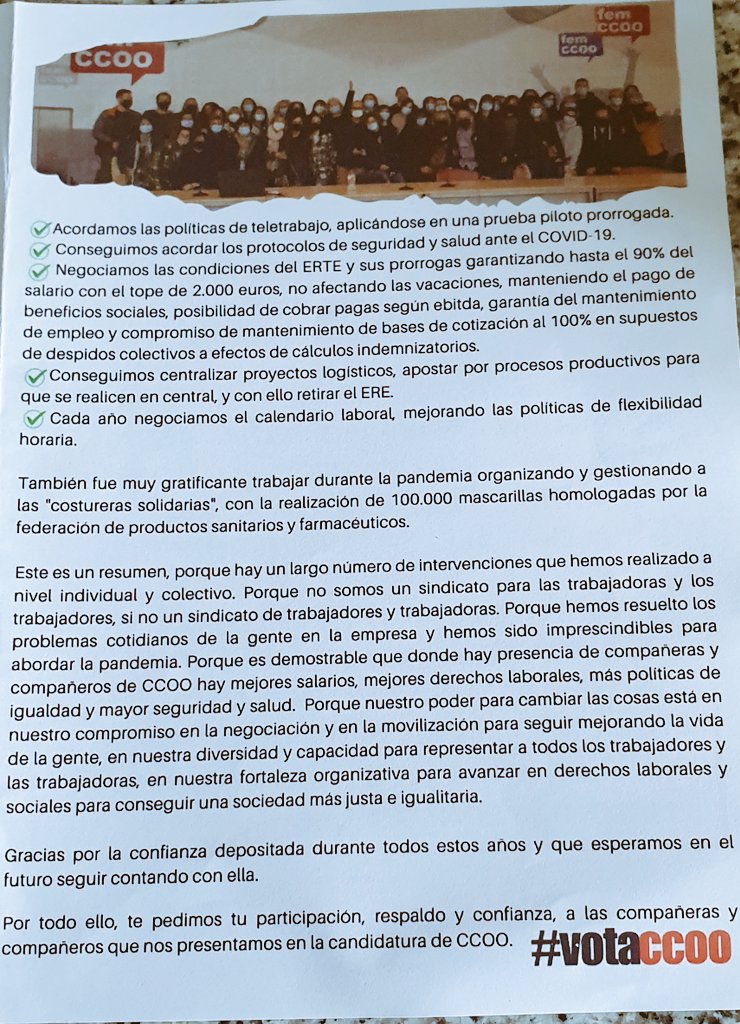 El proximo #8M de 9:00 horas a 11:00 horas se vuelven a celebrar las elecciones sindicales en San Patrick group <a href="/pronovias/">Aria</a> #8MCadaDia  <a href="/ccoocatalunya/">CCOO de Catalunya</a>
<a href="/Industria_CCOO/">CCOO de Industria #PactoIndustriaYA</a> #CCOOseMueve #8M <a href="/FICCOOCat/">CCOO Indústria Catalunya</a>