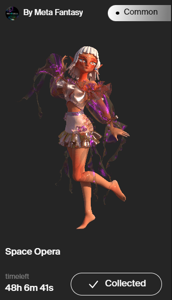 The owner of this dress is a girl who's not afraid to stand out from the crowd and wants to emphasize her individuality. Suitable for both artistic individuals and those who love fashion and design experiments.

Collect them now!! By: <a href="/metafantasyclo/">Meta Fantasy 🦋</a> 

collect.artisant.io/?ref=M366GJ