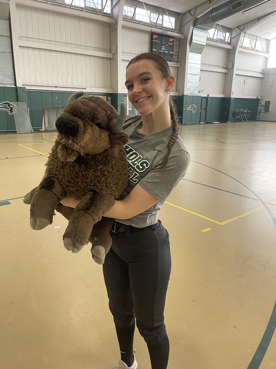 ncbison_sball's tweet photo. Bison of the week #5 is awarded to Mallory Gilmore🤘 Mallory continues to show us her dedication to Nichols softball everyday. She has been making great adjustments in the infield each week! #bisonoftheweek #bisonpride https://t.co/T7npxcORMX