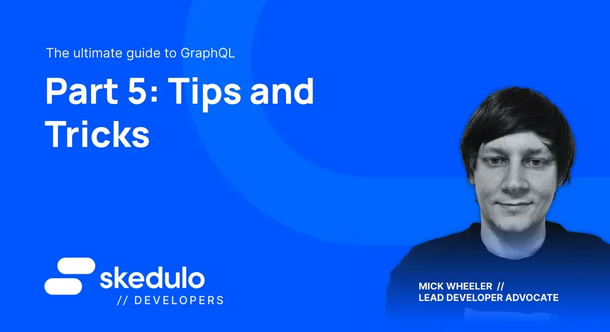 Happy Monday! 😊

It's time for our final installment in #GraphQL101! This time @mickwheelz_ shares some handy tips and tricks 💡 to help get the most out of the @Skedulo Pulse Platform!

Check out their post here: skd.io/fq7c7