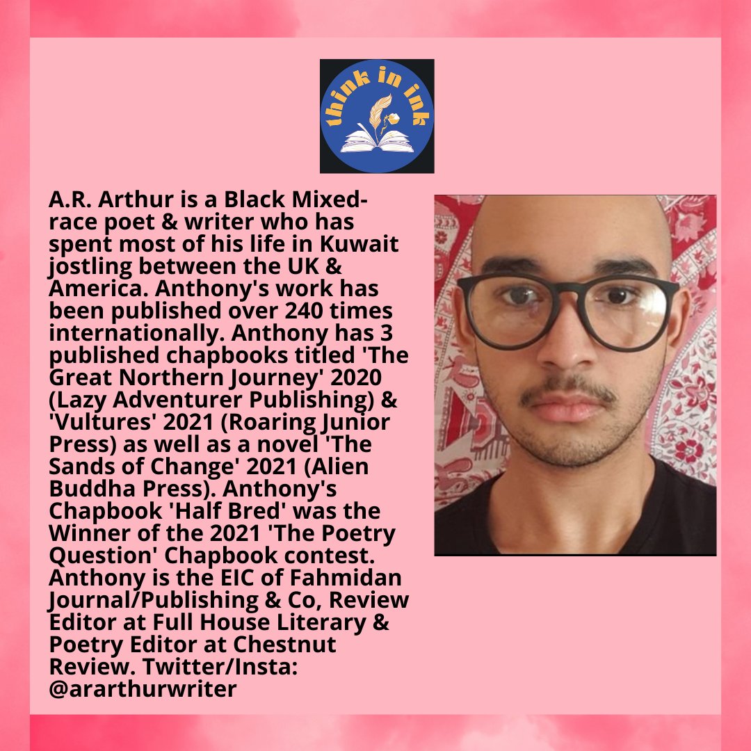 TheThinkInInk's tweet image. Get to know our team! Next up @ararthurwriter