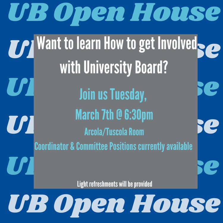 ubeiu's tweet photo. Hey!! Do you want to be actively involved with EIU but don’t know how or what to do? 🤷🏽‍♀️🤔Well stop by tomorrow to our University Board Open House and see what positions available!🎉
https://t.co/dCnApWrYGe https://t.co/K9FESpIQG1